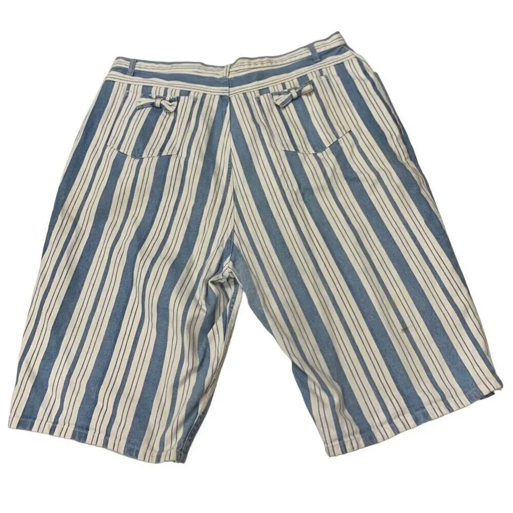 Stefano Striped Denim Shorts